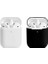 2 Paket Uyumlu Durumda Ultra Ince Yumuşak Kapak Silikon Koruyucu Cilt Apple Airpod Için 1 2 Durumda (Beyaz * Siyah) (Yurt Dışından) 1