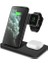 Siyah Kablosuz Şarj Cihazı iPhone 12 11 Xs Xr x Samsung S21 S20 3 In 1 Içinde Apple Izle Için Şarj Istasyonu 6 5 4 Pro (Yurt Dışından) 3