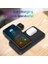 Siyah Kablosuz Şarj Cihazı iPhone 12 11 Xs Xr x Samsung S21 S20 3 In 1 Içinde Apple Izle Için Şarj Istasyonu 6 5 4 Pro (Yurt Dışından) 5