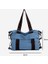 Kadınlar Tuval Crossbody Çantası, Zıt Panel Zip Çok Cep Büyük Kapasiteli Tote (Yurt Dışından) 2