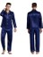 Erkekler Artı Boyutu Bahar ve Yaz Pijama, Uzun Kollu Gevşek Ipek Pijama, Ince Ev Teknolojisi (L) (Yurt Dışından) 3