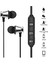 2 Adet Manyetik Bluetooth 4.2 Kulaklık Spor Koşu Kablosuz Boyun Bandı Kulaklık Mikrofonlu Kulaklık Stereo Müzik Android Için Siyah (Yurt Dışından) 4