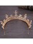 Lüks Barok Altın Saç Takı Simüle Inci Kristal Tiaras ve Taçlar Kafa Düğün Gelin Saç Aksesuarları (Yurt Dışından) 5