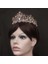 Rhinestone Pembe Kristal Gelin Taç ve Tiara Altın Düğün Gelin Diadem Başlığı Saç Takı Aksesuarları (Yurt Dışından) 3