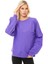 Kadın Oversize Sweat Kol Detaylı Mor 1