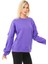 Kadın Oversize Sweat Kol Detaylı Mor 3