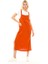 Kadın Askılı Yırtmaçlı Elbise Tarçın 1