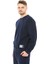 Erkek Oversize Sweat Etiket Detaylı Lacivert 2
