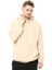 Erkek Oversize Kapüşonlu Sweatshirt Bej 3
