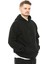 Erkek Oversize Kapüşonlu Sweatshirt Siyah 2