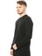 Erkek Bisiklet Yaka Uzun Kollu Regular Fit Basic Tişört Siyah 2