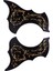2 Adet 40 41IN Halk Gitar Pickguards Pvc Sol ve Sağ El Aksesuarları Seti 2 * Siyah Altın (Yurt Dışından) 1