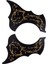 2 Adet 40 41IN Halk Gitar Pickguards Pvc Sol ve Sağ El Aksesuarları Seti 2 * Siyah Altın (Yurt Dışından) 4