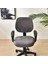 Ev Çalışma Için D Sandalye Koltuk Kılıfı Slipcover Streç Jakarlı Gri Onaylı (Yurt Dışından) 2