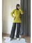 Kadın Çift Renk Garnili Sweat BRC1703 Olive Yeşili 1