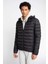 Slim Fit Kapüşonlu Su İtici Isı Yalıtımlı Şişme Mont N4661AZ22AU 4