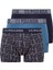 U.S. POLO ASSN. Erkek İndigo-Lacivert-Baskılı 3 lü Boxer  80503 1