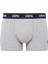 Erkek Gri Melanj-Bordo-Baskılı 3'lü Boxer 80509 2