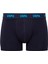 Erkek Lacivert-Saks-Baskılı 3'lü Boxer 80509 2