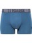 Erkek İndigo-Lacivert-Baskılı 3'lü Boxer 80503 2