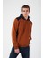 Içi Polarlı Regular Fit Standard Kesim Kanguru Cepli Basic Kapüşonlu Sweatshirt 5
