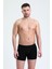 Erkek Pamuklu Beli Lastikli 2'li Siyah/siyah Boxer - M Bxr-Ss-4 1