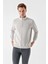 Erkek Gri Fermuarlı Bato Yaka Sweat-Shirt 2