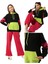 Kız Çocuk Kapüşonlu Neon Renk Bloklu Tasarım Sweatshirt 1