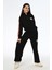 Kız Çocuk Yarım Fermuarlı Kolları Şeritli Dik Yaka Sweatshirt 3