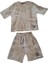 Erkek Çocuk Pamuklu Oversize Rahat Kalıp Batik Desenli Şort Takım 1