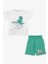 Erkek Çocuk Dinazorlu Pamuklu Şortlu Takım 1