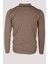 Erkek Polo Yaka Triko Vizonmelanj Slim Fit Yarım Fermuarlı Balık Sırt Desenli Pamuklu Kazak Ncs 3006 3