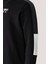 Erkek Sweatshirt Siyah Baskılı Relax Fit Pamuklu Jakar Panelli Crewneck Ncs Jeans 1619 4