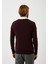 Erkek Triko Bordo Bisiklet Yaka Desenli Slim Fit Pamuklu Kazak Ncs 3725 2