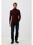 Erkek Tam Balıkçı Boğazlı Triko Bordo Slim Fit Pamuklu Sık Örme Kazak Ncs 3003 2