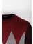 Erkek Triko Bordo Bisiklet Yaka Baklava Desenli Slim Fit Pamuklu Kazak Ncs 3727 2