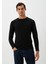 Erkek Uzun Kol Siyah Bisiklet Yaka Penye Slim Fit Supreme Kumaş Üst Penye Ncs 1052 1