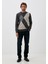 Erkek Triko Koyu Grimelanj Bisiklet Yaka Koyu Grimelanj Baklava Desenli Slim Fit Pamuklu Kazak Ncs 3728 2