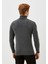 Erkek Tam Balıkçı Boğazlı Triko Koyu Grimelanj Slim Fit Pamuklu Sık Örme Kazak Ncs 3003 3
