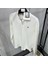 Beyaz Polo Yaka Logolu Sweatshirt 1