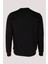 Erkek Sweatshirt Siyah Relaxed Fit Double Face N Aplike Sargı Nakış Logo Detaylı Crewneck Ncs Jeans 1649 2