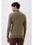 Erkek Yarım Balıkçı Boğazlı Triko Olive Slim Fit Pamuklu Sık Örme Kazak Ncs 3005 3