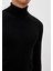 Erkek Tam Balıkçı Boğazlı Triko Siyah Slim Fit Pamuklu Sık Örme Kazak Ncs 3003 4
