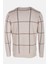 Erkek Triko Bej Bisiklet Yaka Desenli Slim Fit Pamuklu Kazak Ncs 3744 2
