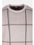 Erkek Triko Bej Bisiklet Yaka Desenli Slim Fit Pamuklu Kazak Ncs 3744 4