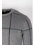 Erkek Triko Grimelanj Bisiklet Yaka Desenli Slim Fit Pamuklu Kazak Ncs 3744 3