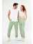 Unisex Yeşil Bol Kalıp Jogger Eşofman Altı Sweatpants 2