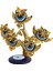 Feng Shui Nazar Boncuğu Çiçeği Hayat Ağacı Biblo Servet Çakra Şans Ağacı Mavi Göz Baykuş 15 Cm. 4
