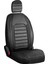 Seat Leon Uyumlu Deri Oto Koltuk Kılıfı Ön/Arka 5li Tam Set Orjin Seri Siyah 3