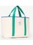 Huge Extra Large Linen Bag Green Ecru 2